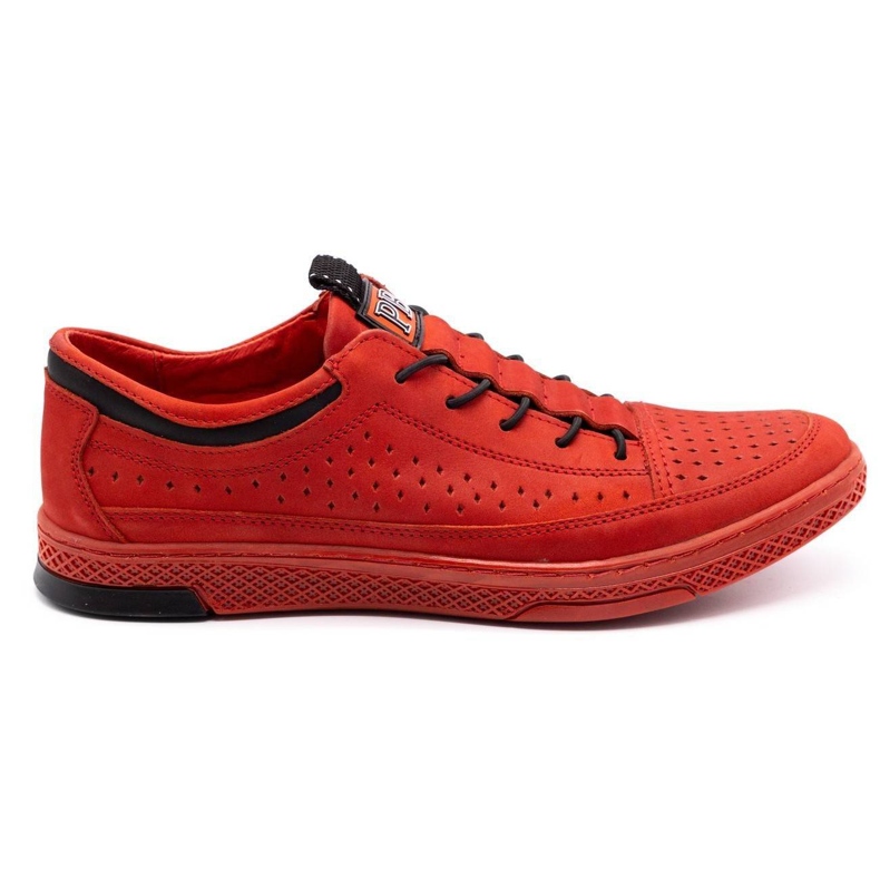 Polbut Scarpe da uomo in pelle K22P rosse rosso
