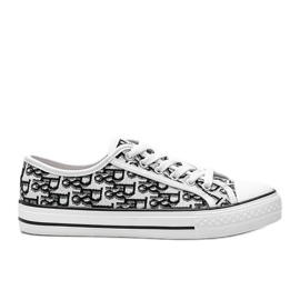 Sneakers bianche e nere da donna Rimmie bianco