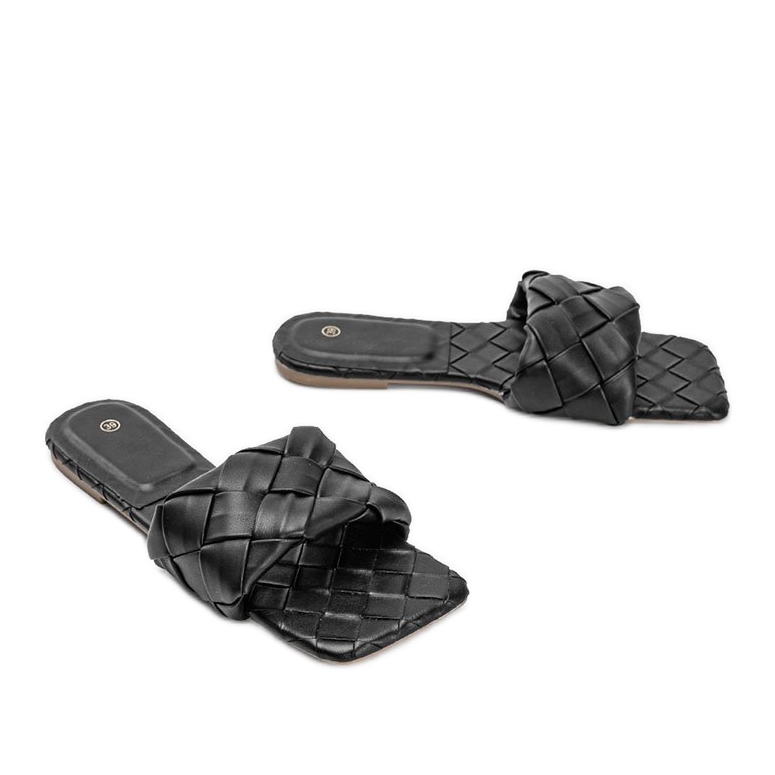 Pantofole nere intrecciate Chimmie nero