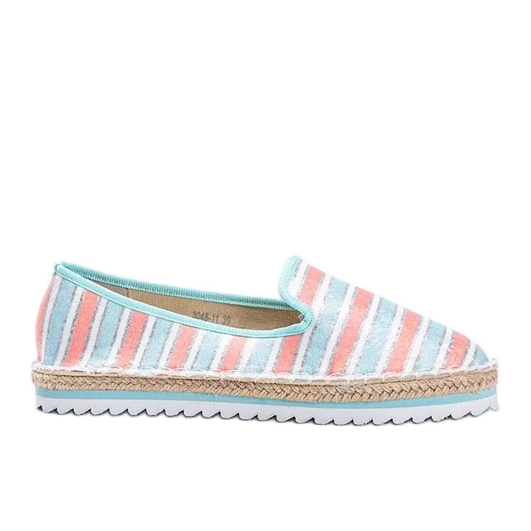 Espadrillas a righe blu Ottawa rosa