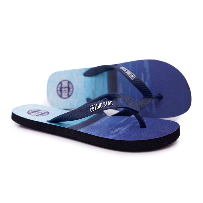 Pantofole da uomo Infradito Big Star DD174672 Blu