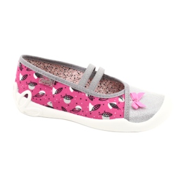 Scarpe per bambini Befado 116Y288 rosa argento grigio