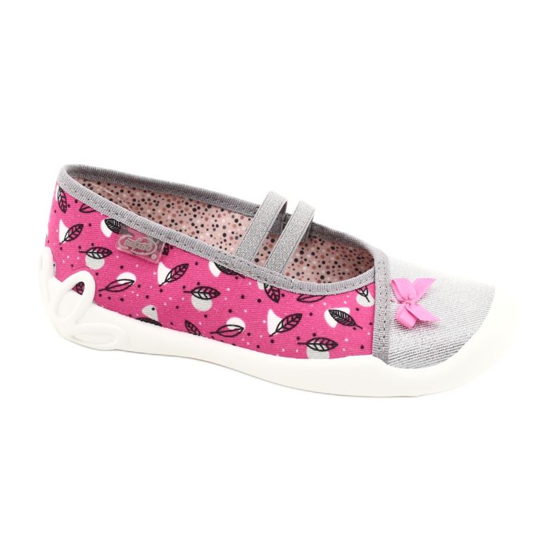 Scarpe per bambini Befado 116Y288 rosa d'argento grigio