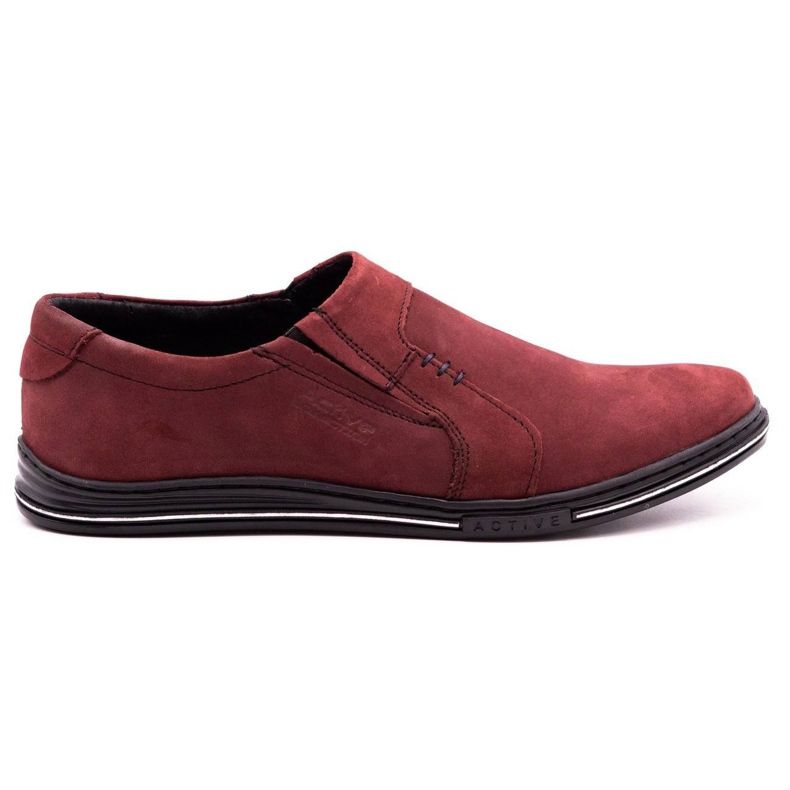 Polbut Scarpe uomo in pelle 334 bordeaux rosso