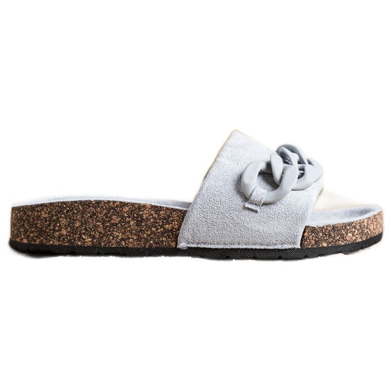 SHELOVET Pantofole alla moda con ornamento grigio