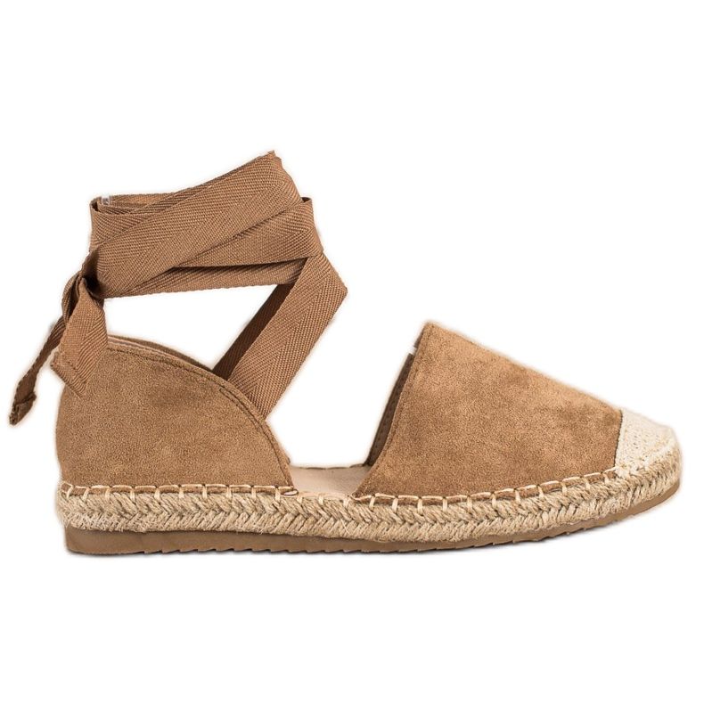 SHELOVET Espadrillas da annodare alla moda marrone