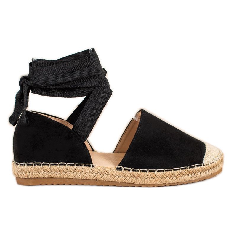 SHELOVET Espadrillas legate alla moda nero