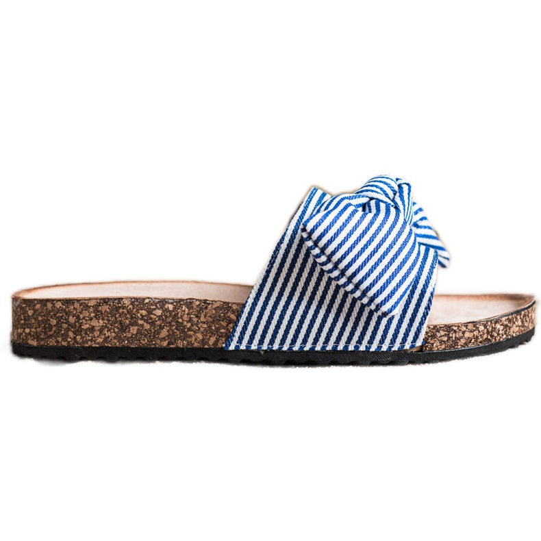 Sandali Vinceza rigati bianca blu