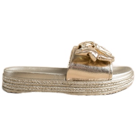 Pantofole dorate VINCEZA alla moda d'oro