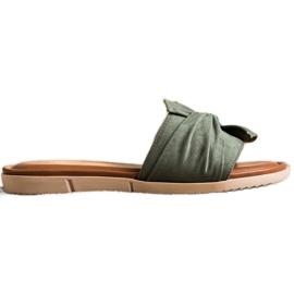 Pantofole VINCEZA in camoscio verde