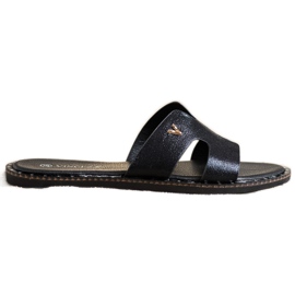 Pantofole scintillanti VINCEZA nero