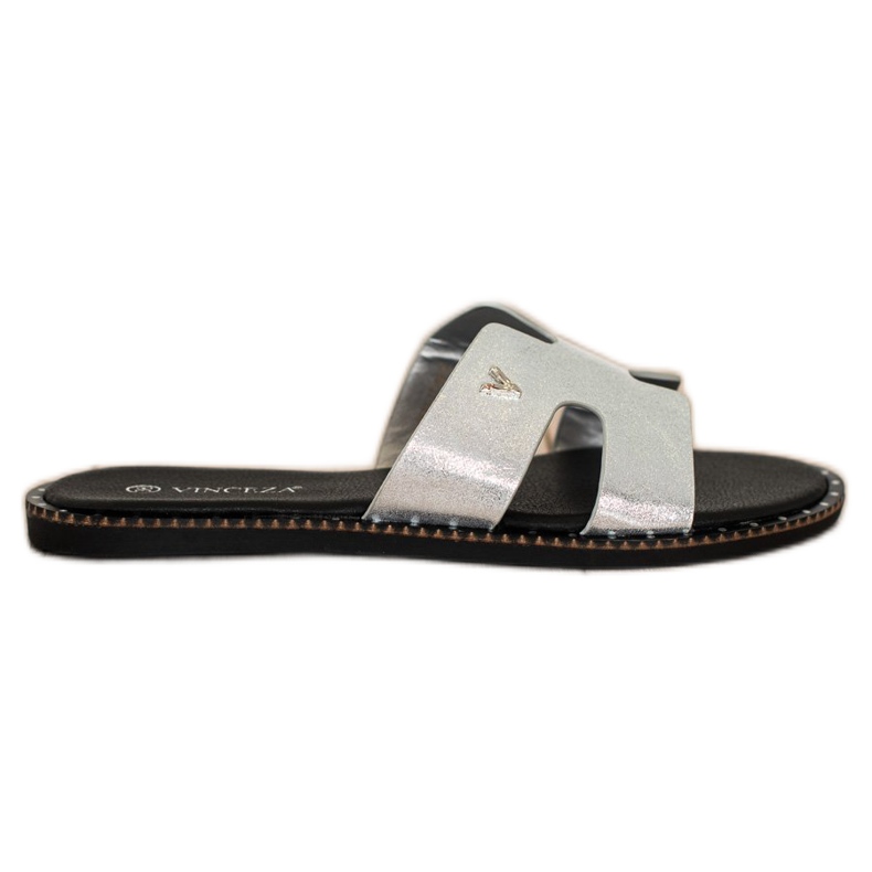Pantofole scintillanti VINCEZA d'argento