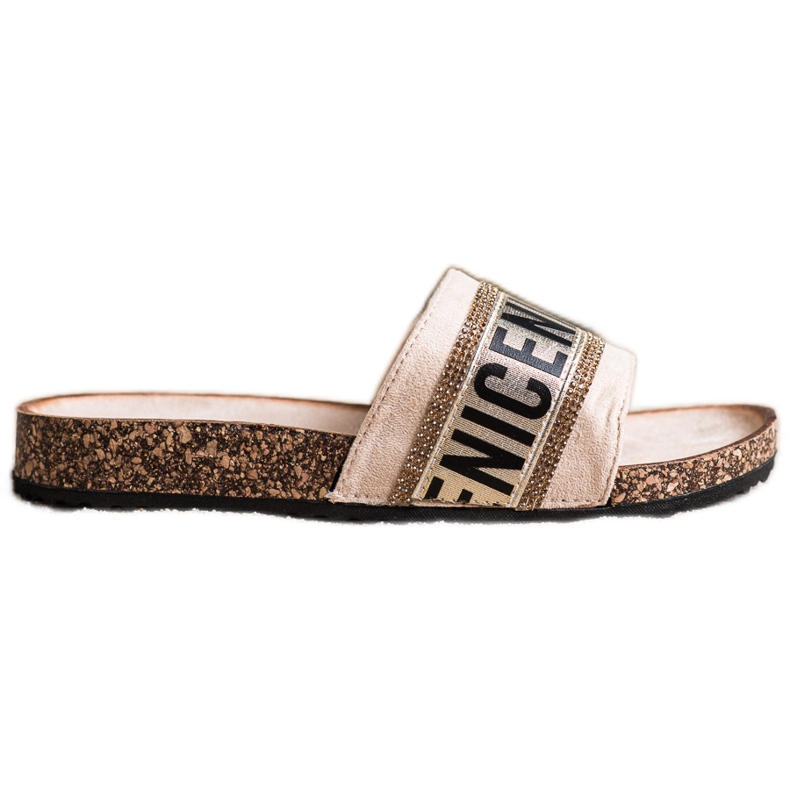 Pantofole Vinceza alla moda beige