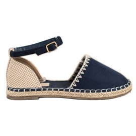 Goodin Espadrillas blu navy con pelle scamosciata beige