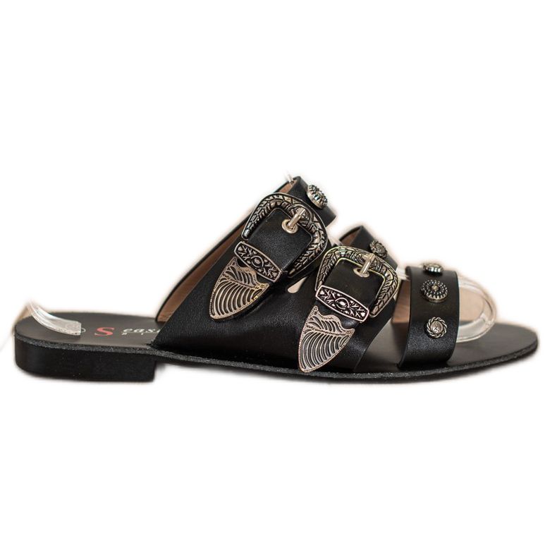 Seastar Pantofole Alla Moda Con Fibbie nero