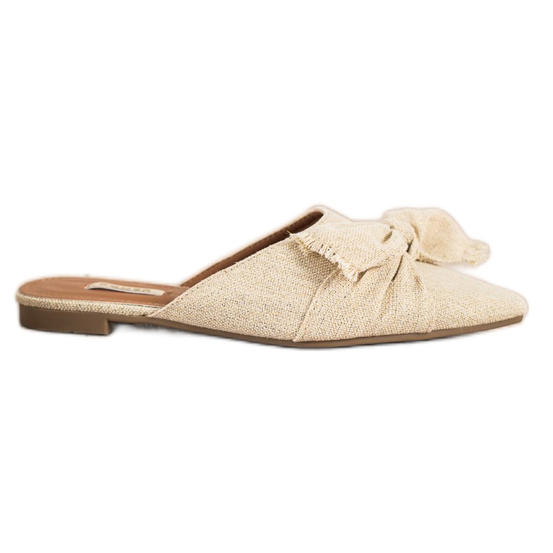SHELOVET Pantofole Eleganti In Spitz beige