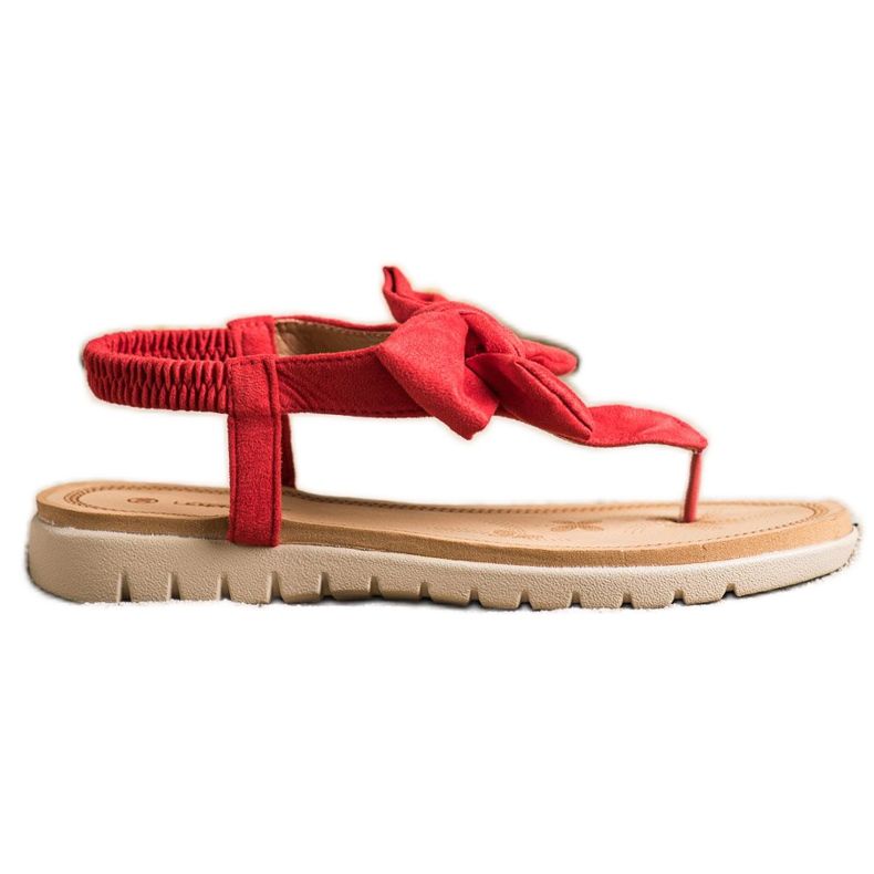 SHELOVET Sandali Infradito Con Fiocco rosso
