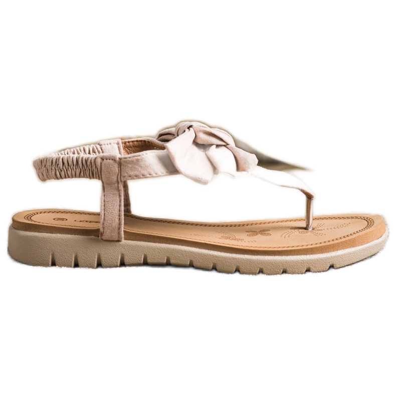 SHELOVET Sandali Infradito Con Fiocco beige