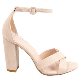 Sandali sul palo beige TU133P Beige
