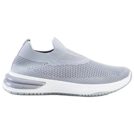 SHELOVET Scarpe da ginnastica senza lacci grigio
