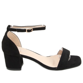 Sandali neri con tacco basso X503-21SA-2 Black nero