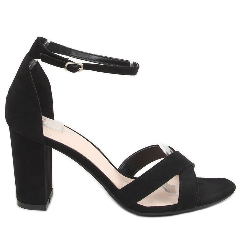 Sandali neri con tacco alto NF-63P Black nero