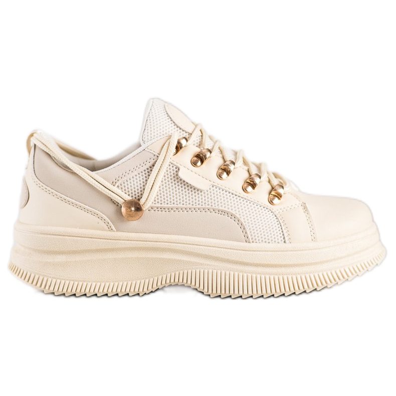 SHELOVET Sneakers beige sulla piattaforma