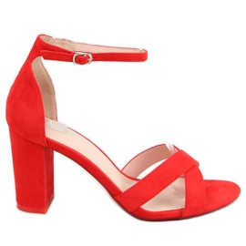 Sandali rossi con tacco alto NF-63P Red rosso