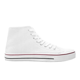 Sneakers bianche da uomo Gin alla caviglia bianco