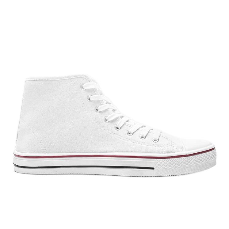 Sneakers bianche da uomo Gin alla caviglia bianca
