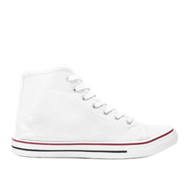 Sneakers bianche da donna Gampa caviglia bianca