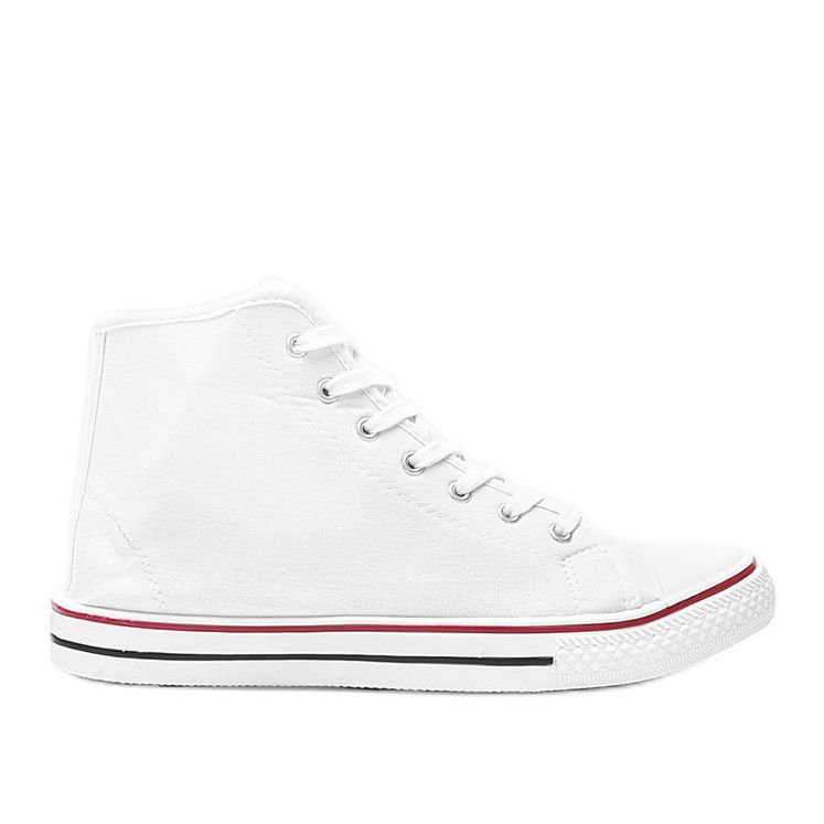 Sneakers bianche da donna Gampa caviglia bianca