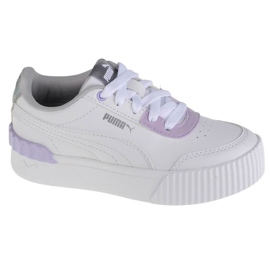 Puma Carina Lift Shine Ps Jr 380553 01 bianca rosa