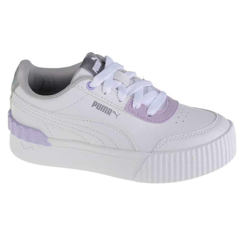 Puma Carina Lift Shine Ps Jr 380553 01 bianca rosa