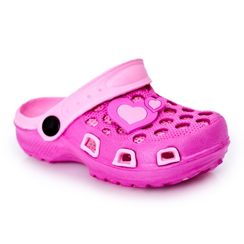 Pantofole in schiuma per bambini Kroks Fuchsia Jupiter rosa