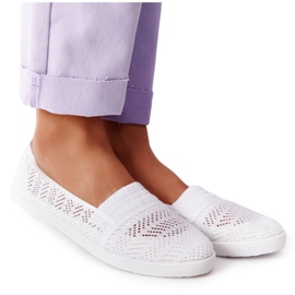 Sneakers Chillout bianche slip-on traforate bianco