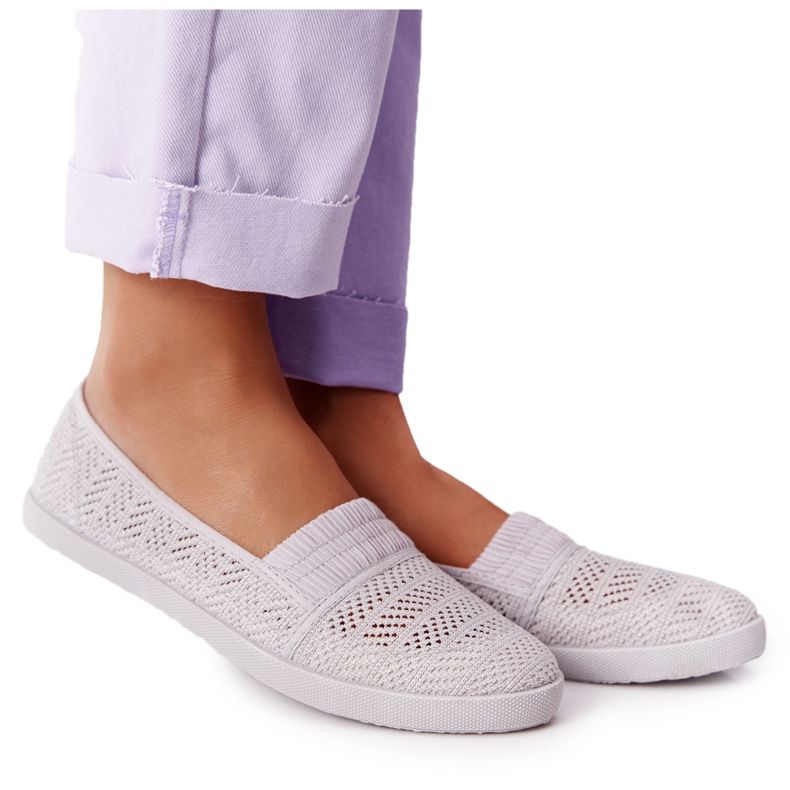 Sneakers Chillout grigie slip-on traforate grigio