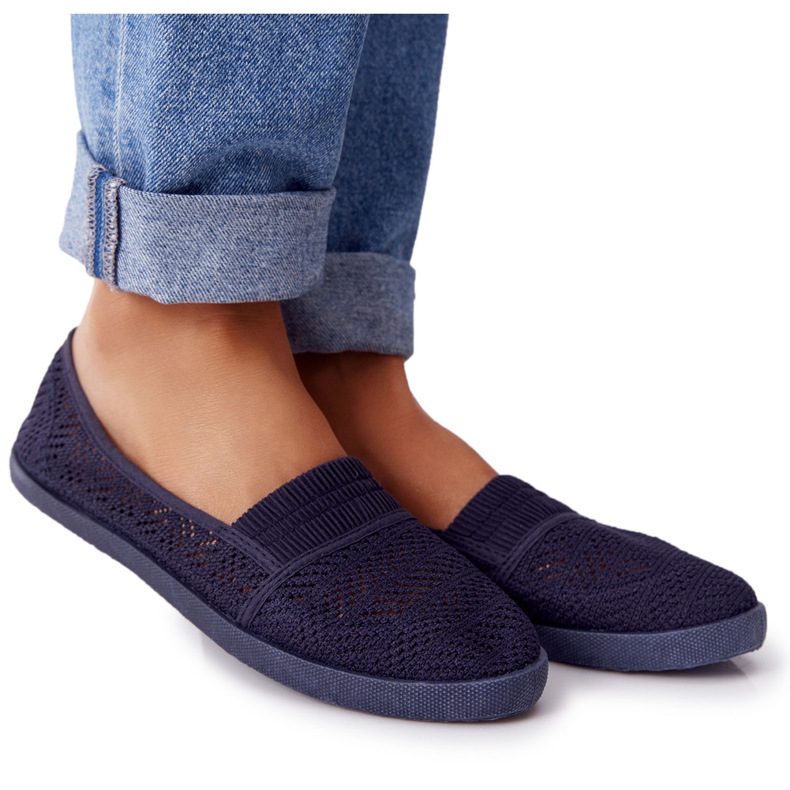 Sneakers Slip-On traforate Blu Navy Chillout