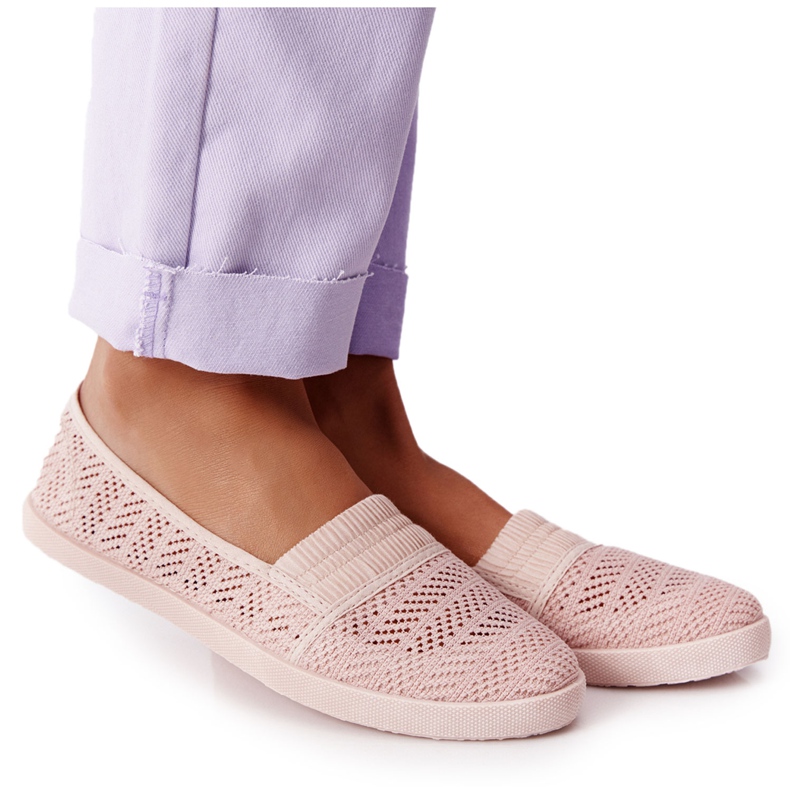 Sneakers Chillout rosa slip-on traforate