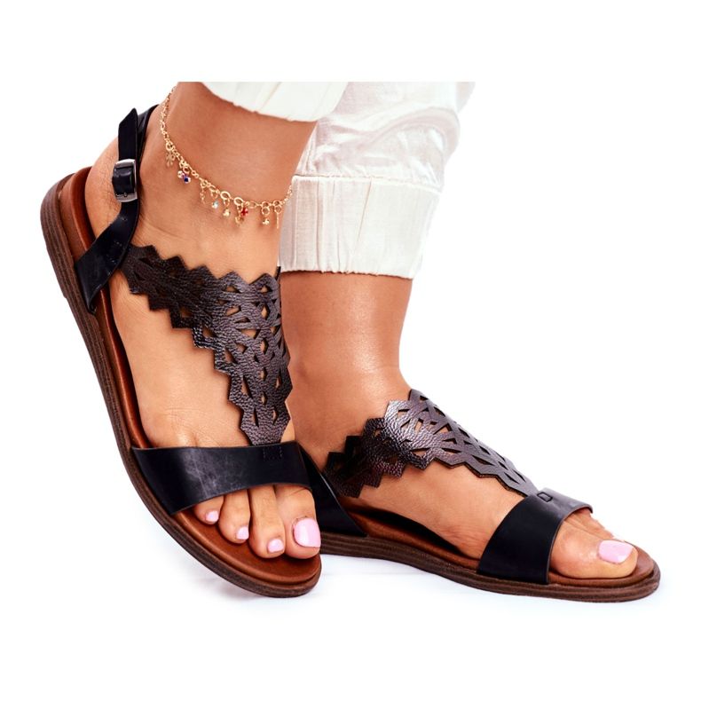 Sandali Bassi da Donna Sergio Leone Neri SK035 nero d'argento