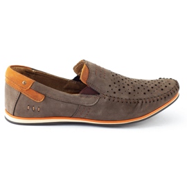 KOMODO Scarpe uomo mocassini 876 summer brown marrone arancia