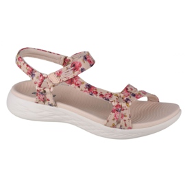 Skechers On The Go Sandali 600 Fleur W 140018-NTMT beige rosso viola rosa