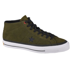 Converse One Star Pro Suede Mid M 153474C scarpe nero verde