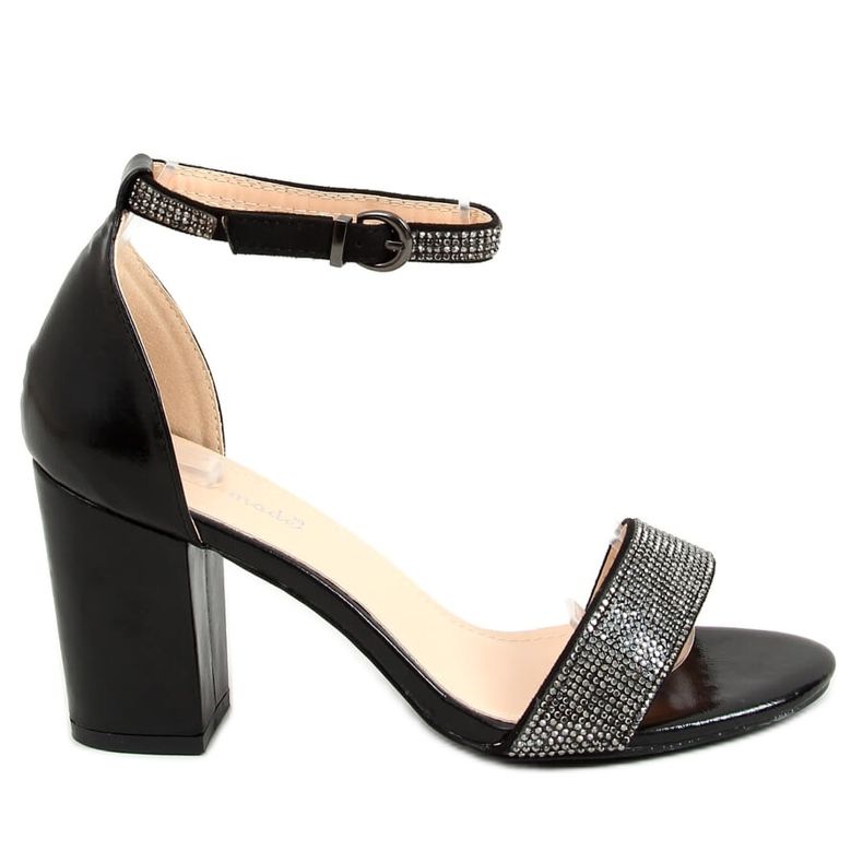 Nero 1478 Sandali neri con tacco alto