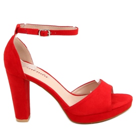 Red S-850 Sandali con plateau rossi rosso
