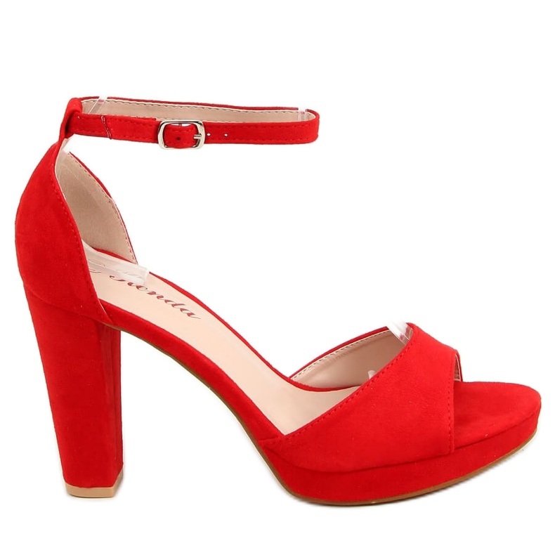 Red S-850 Sandali con plateau rossi rosso