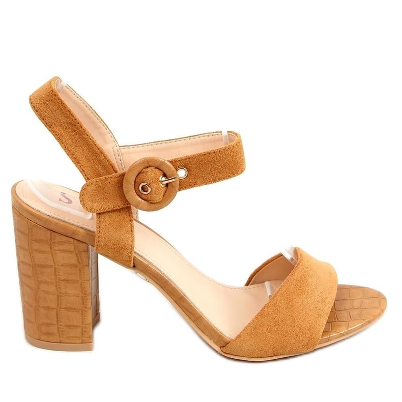 Sandali con tacco alto cammello SL1008P Camel marrone multicolore