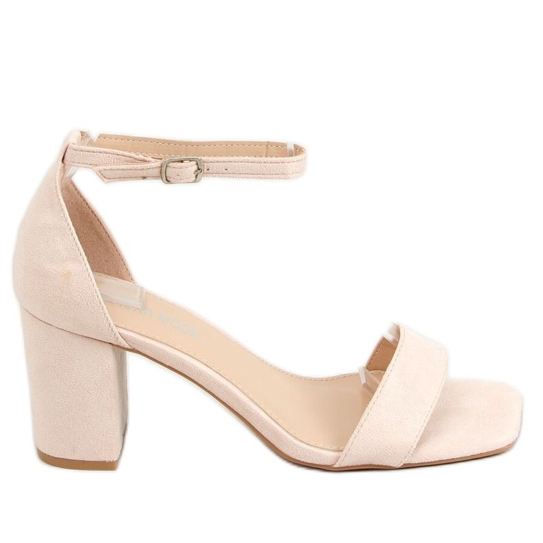 Sandali su tacchi alti beige QL-169 Beige