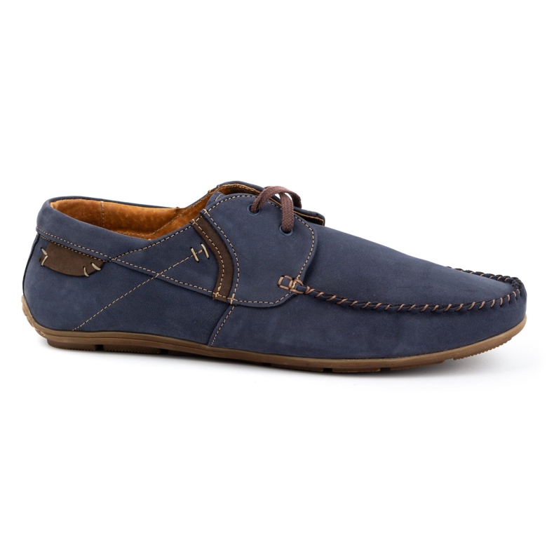 Olivier Mocassini uomo in pelle 297 blu navy