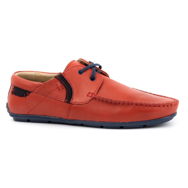 Olivier Mocassini uomo in pelle 297 rosso